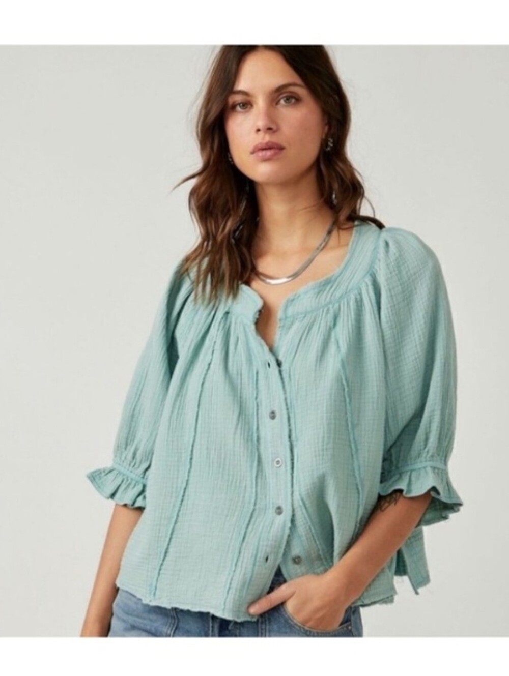 FREE PEOPLE NWT LUCY SWING TOP MSRP $98 SIZE SMALL